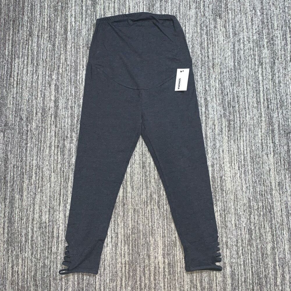 Brand New Sonoma‎ Women's Small Maternity Leggings Grey Stretch Full Panel